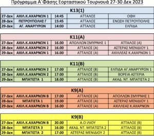 programma tournoua 27dek 23